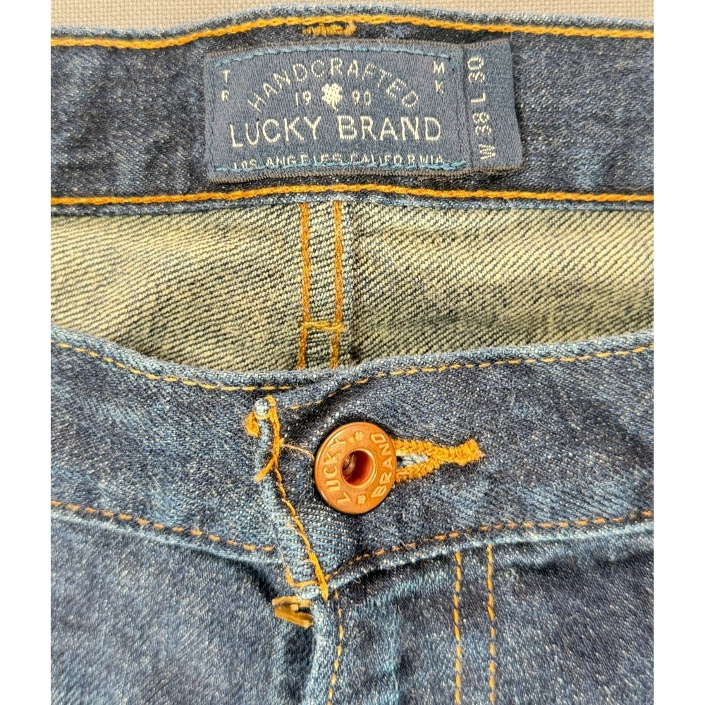 Lucky Brand 221 Original Straight Jeans Mens 38x30 Medium Dark Wash Denim - Picture 2 of 11